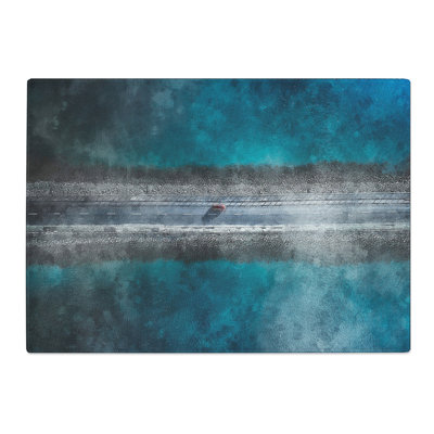 Tempered Glass Lake Road Chopping Board