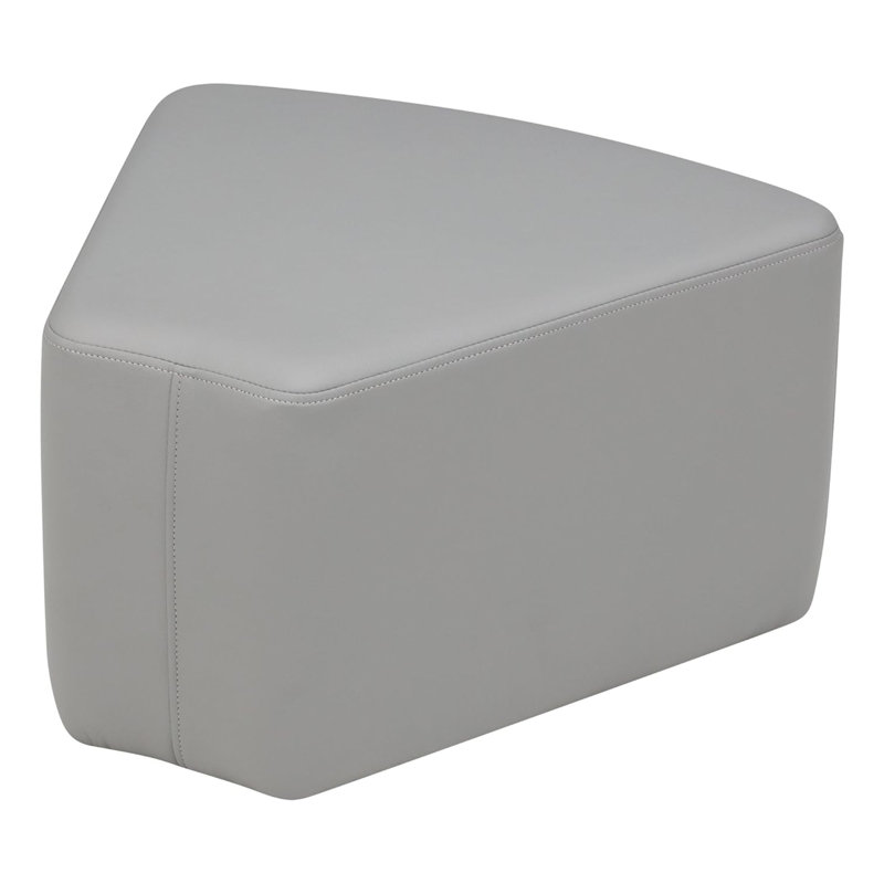 Pro Series Upholstered Wedge Ottoman 12" Height, Gray