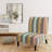 Gold And Grey Striped Pattern - Upholstered Patterned Accent Slipper Chair