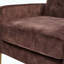 Fauteuil d'appoint capitonné, revêtement en polyester et accoudoirs carrés-2005626349