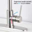 Robinet de cuisine avec bec rétractable en acier inoxydable nickel brossé - anti-égratignure, antirouille, tache, bec pivotant à 360 g, construction de 1,8 gallon par minute anti-égratignure, antirouille, tache et pivotement-577863524-577863531