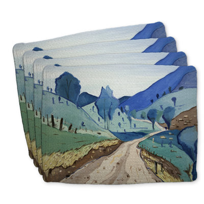 Tuscany Trail Braided Polyester Placemats Set of 4 | Home Decor