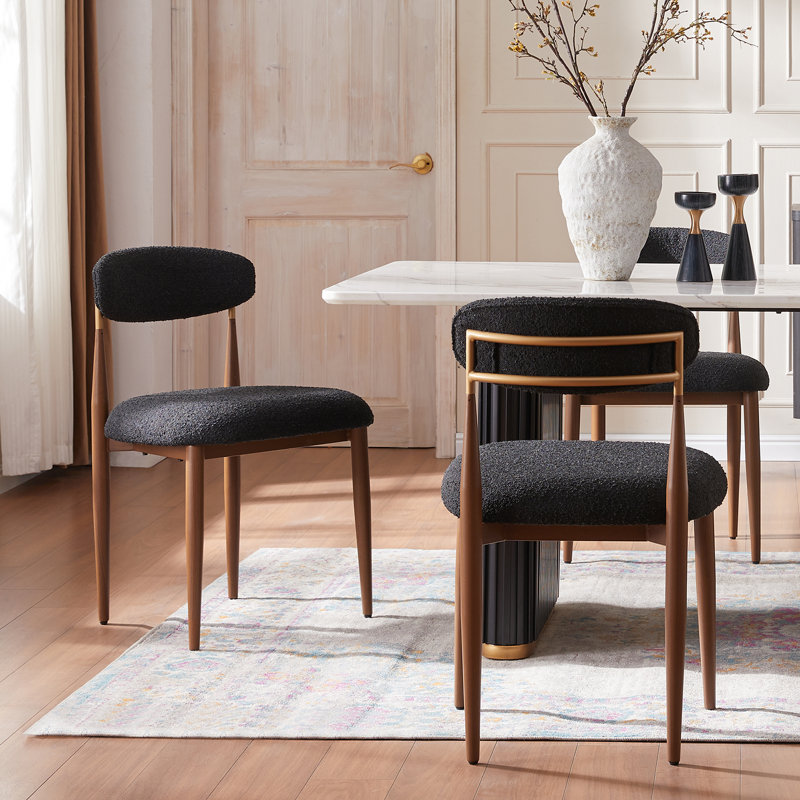 Velora Upholstered Dining Chair, Black