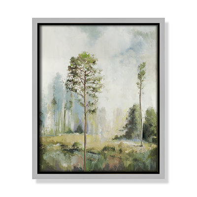 Tall Green Trees I by Teton Pearce - Floater Frame Print on Canvas