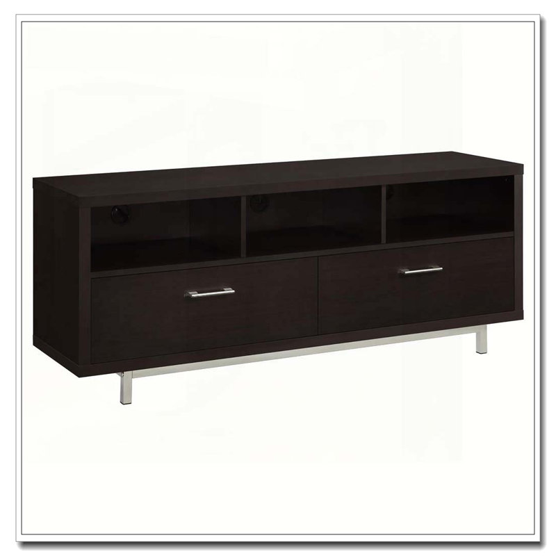 Meuble télé avec rangement 60 po Cappuccino, Brun