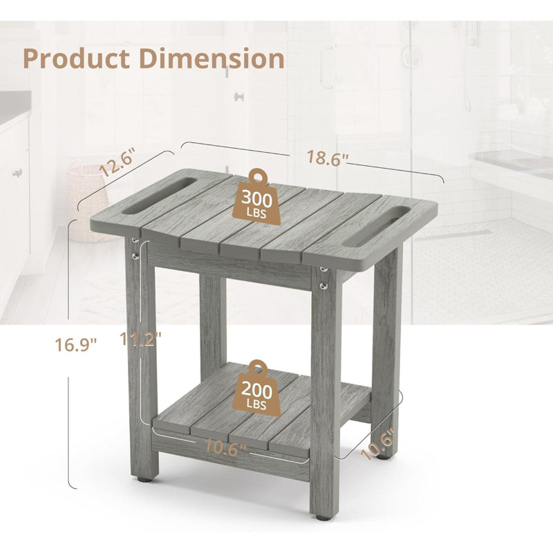 Tabouret d'appoint Noranda, Gris