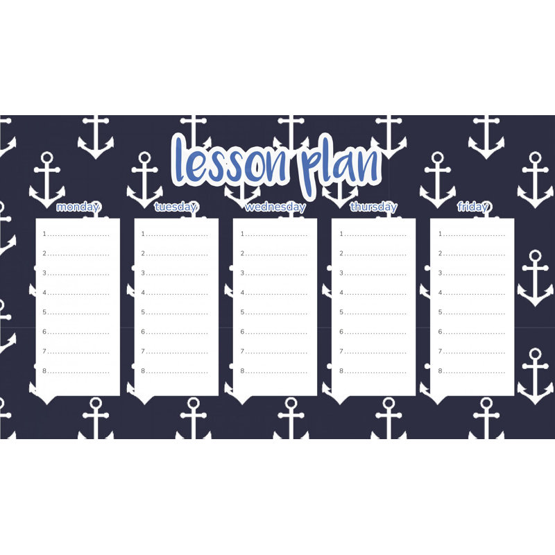 Magnetic Lesson Plan White Anchors