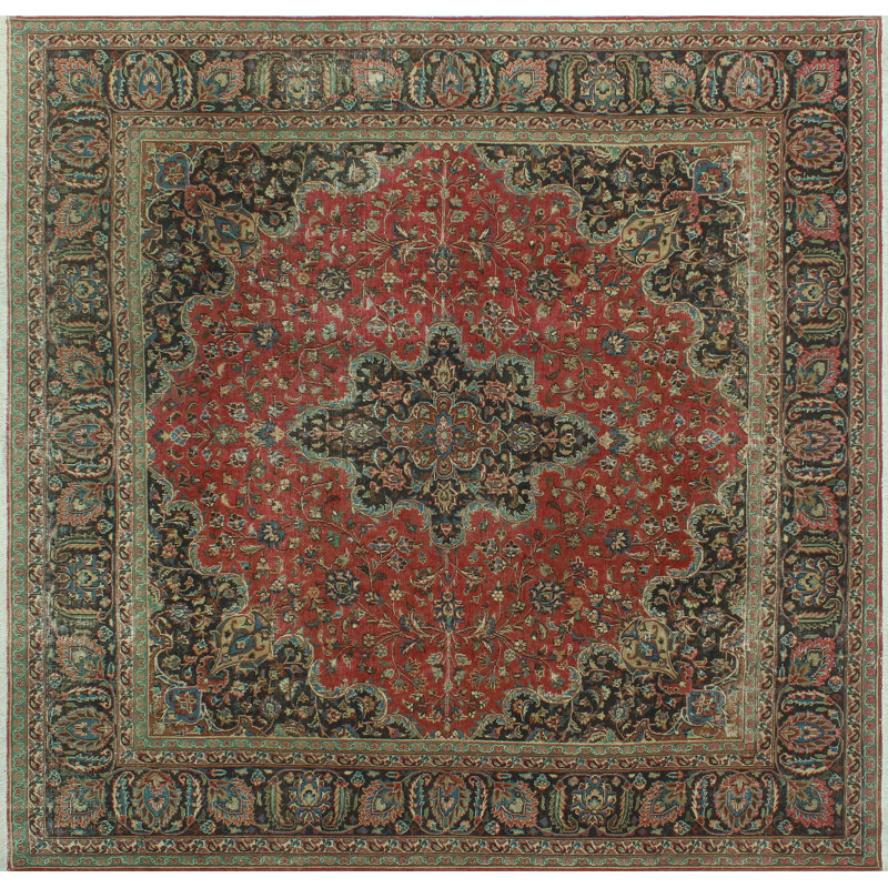 Tapis rouge délavé Fine Kavnoor