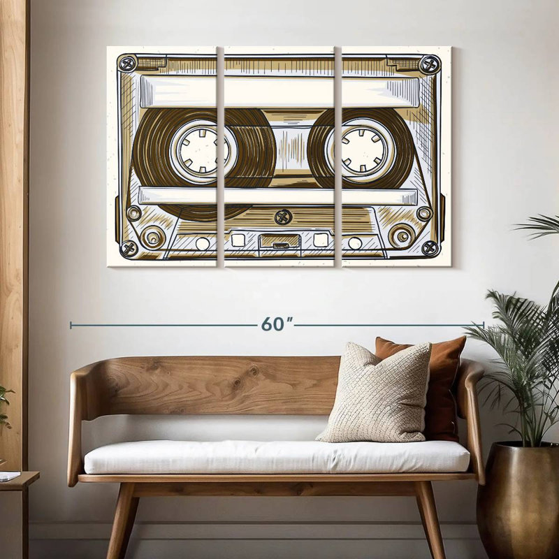 Abarca Audio Cassette, 32" H x 50" W