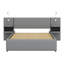Grand lit plateforme tapissier - liseuses, tiroirs, lit gigogne et tablettes incluses-1692748212