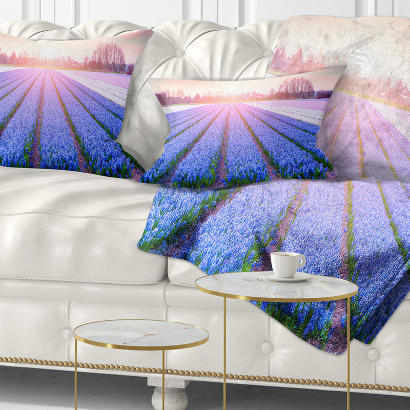  Coussin lombaire à fleurs abstraites Hyacinth
