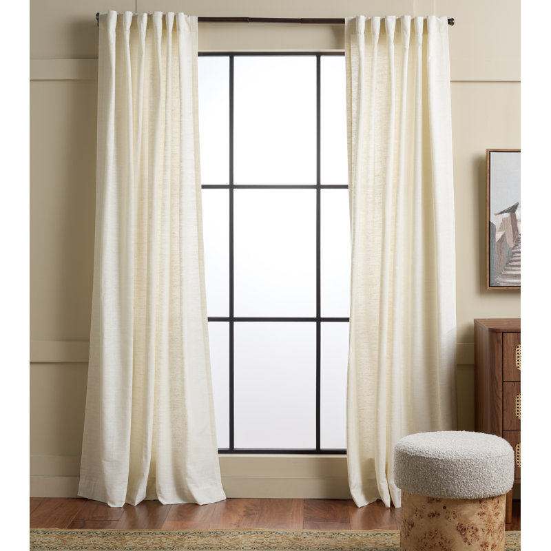 Panneaux de fenêtre Capri, Blanc cassé, L 52 po x L 84 po