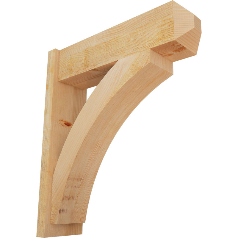 Persienne en bois rustique Thorton Craftsman,  P 28 po x H 32 po , Sapin Douglas de 8 po (sciage brut)