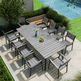 Cyanni 10 - Person Rectangular Outdoor Dining Set with Umbrella Hole