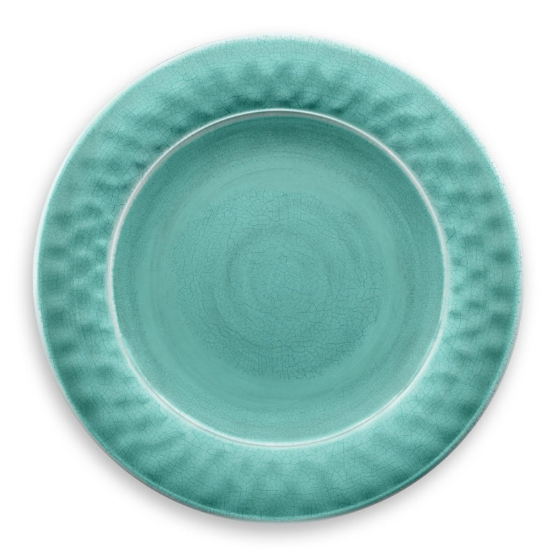 Fiskeville 27cm Melamine Dinner Plate, Turquoise