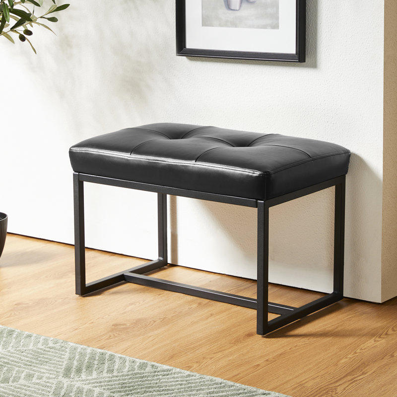 Buren Iron Accent Stool, Black
