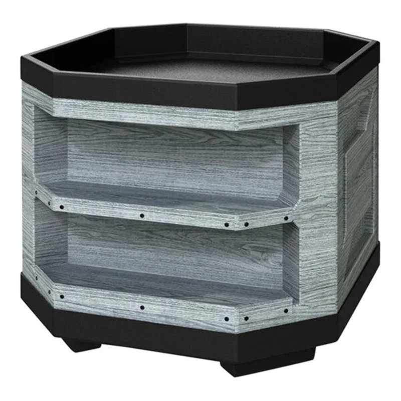 Bac à verger en plastique avec 2 tablettes Borray fabricant Inc. WS-229BOXSH36BLK, Noir/gris