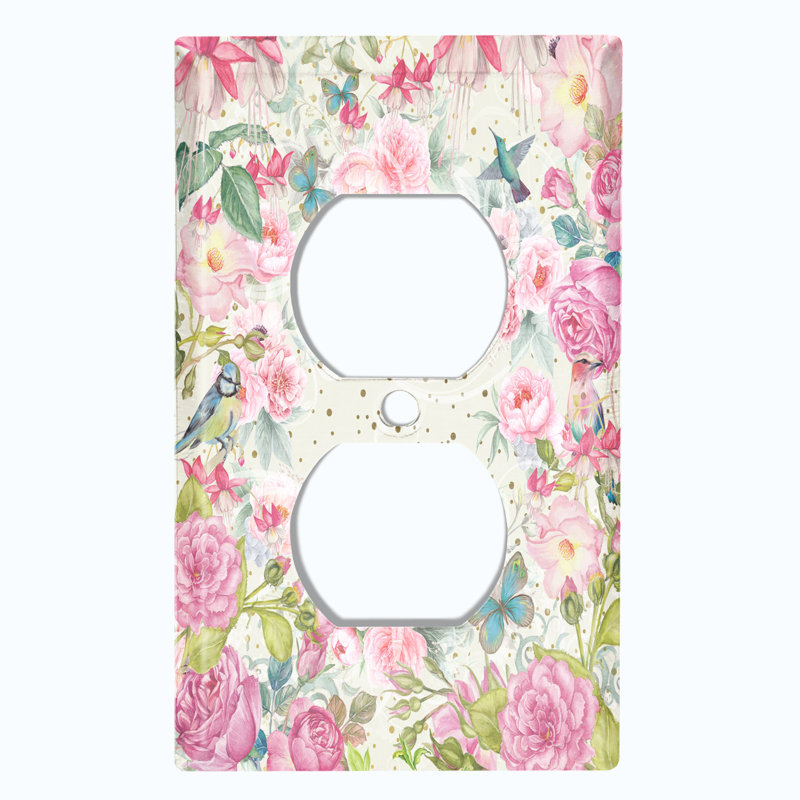 Plaque murale colorée en forme de nid de fleurs avec nid de fleurs