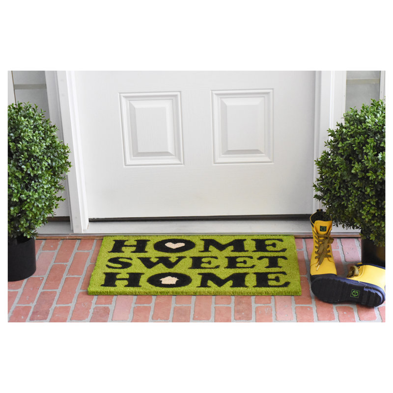 Home Sweet Home Natural Coir Non-Slip Outdoor Doormat