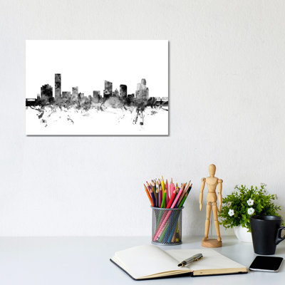 Grand Rapids, Michigan In Black & White by Michael Tompsett - Wrapped Canvas Gallery-Wrapped Canvas Giclée