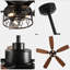 Ventilateur de plafond noir moderne 52 po avec ensemble d'éclairage et moteur à courant continu réversible à 5 pales et 6 pales pour salon-1580422271