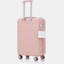 28 Inch ABS Hard Shell Large Travel Checked Luggage - Scratch Resistant Surface Four Multi-Directional Wheels,  With Combination Lock and Side Hooks .(Pink)