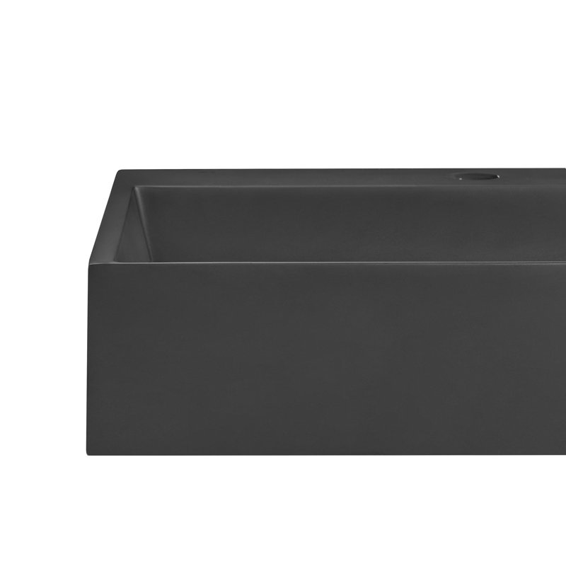 Wall Hung Basin QUENKO, 1000cm H x 460cm W x 120cm D, Black, 1
