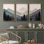 «Sun Mountain Landscape», œuvre abstraite de forêt neutre, images murales minimalistes modernes, impression sur toile encadrée, 3 pièces-75848176-75848177-119460501