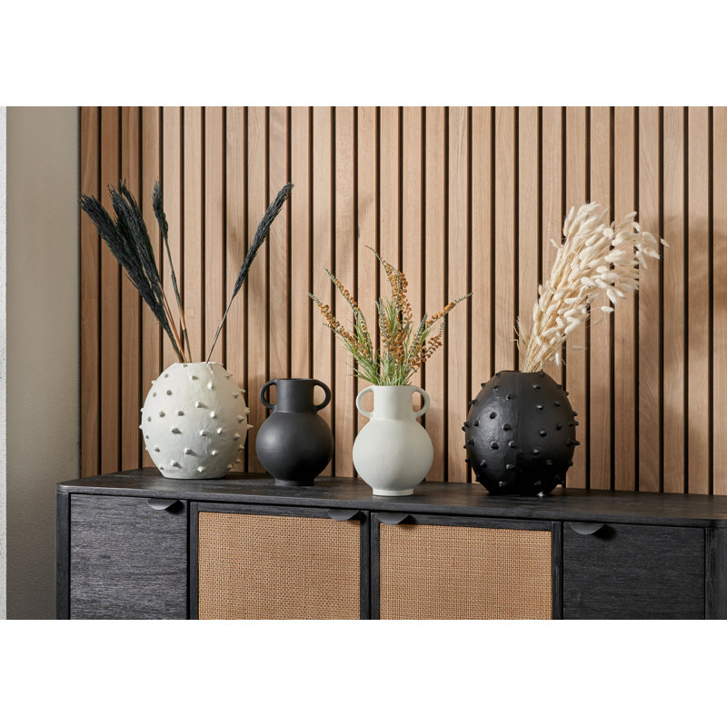 Handmade Aluminimum Table Vase, Black