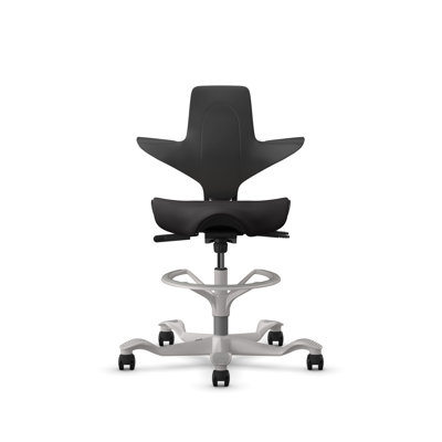 HAG Capisco Puls Adjustable Sit to Stand Desk Chair with Full Cushion and Footring