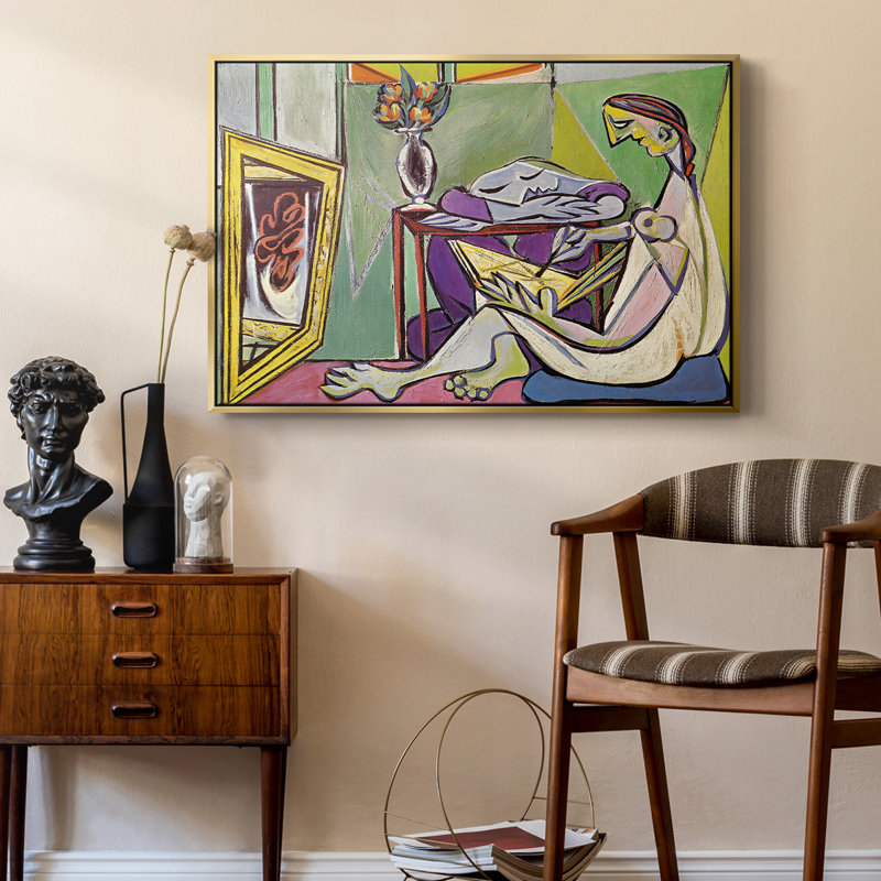 The Muse (La Muse), 1935 - Pablo Picasso, toile tendue avec châssis, 24 po x 36 po, Doré
