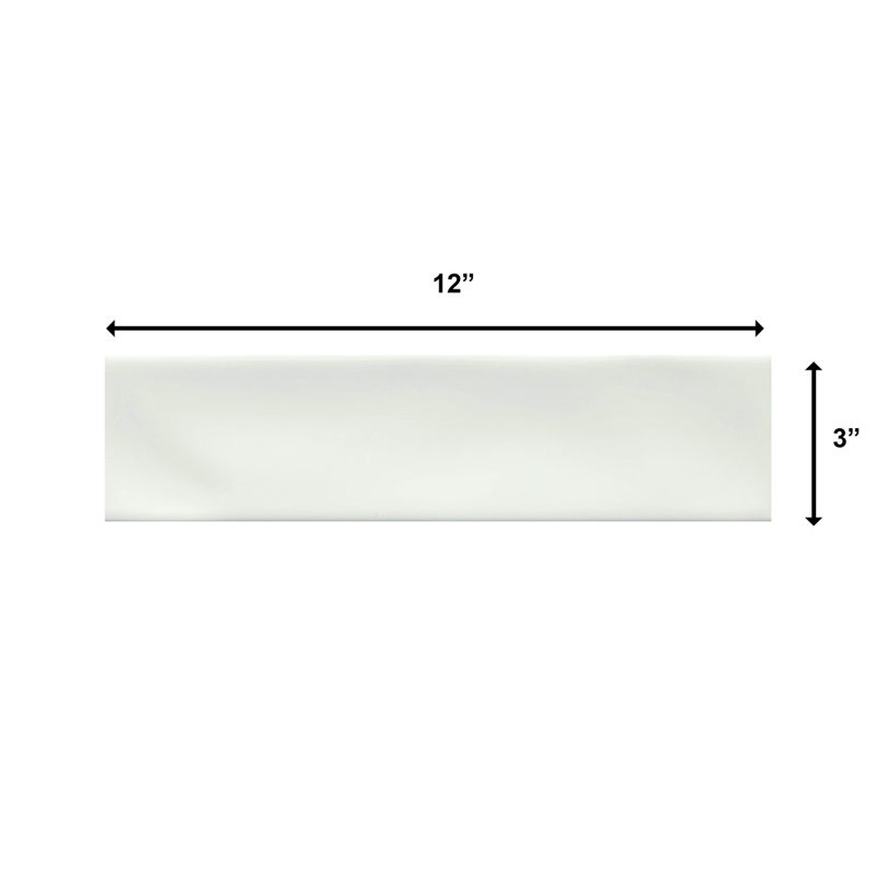 Carrelage mural mat 3 "x 12" Arte, Blanc mat