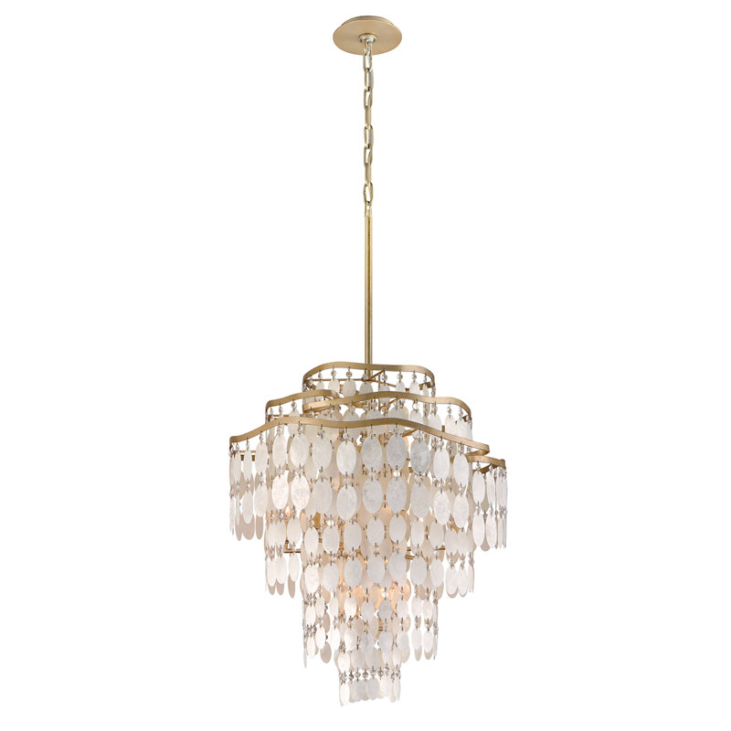 Dolce 12 - Light Unique Tiered Chandelier with Crystal Accents, 28"H x 25" W x 25" D