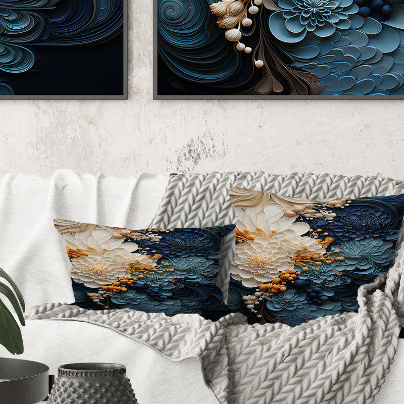 Coussin décoratif à encre liquide en spirale IV