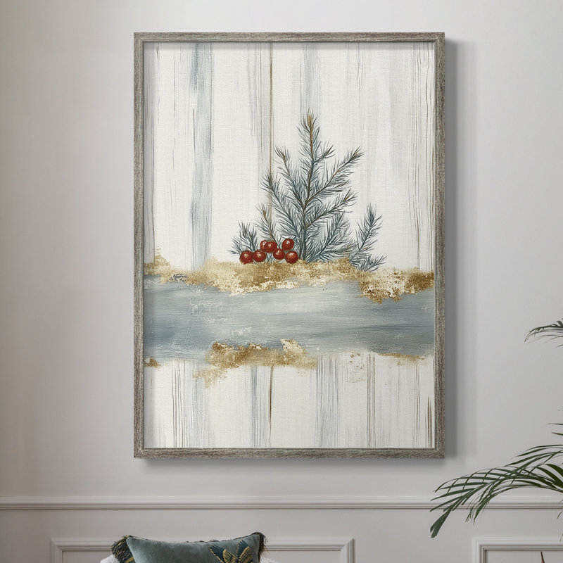 «Christmas Holiday Art CCXCVII», reproduction d'art encadrée - bois massif, H 11 po x l 9 po