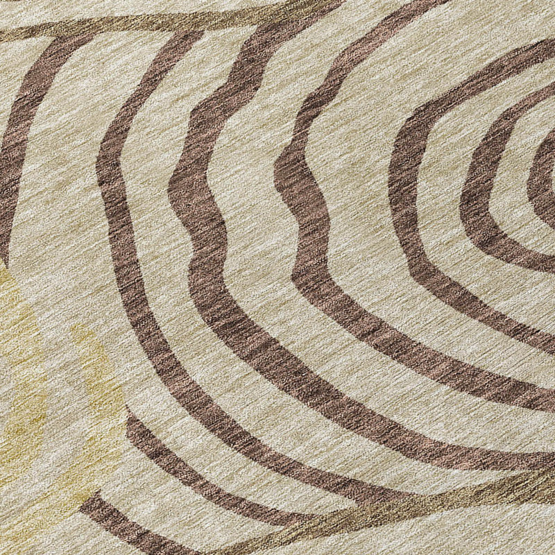 Tapis rond 8 po Taupe