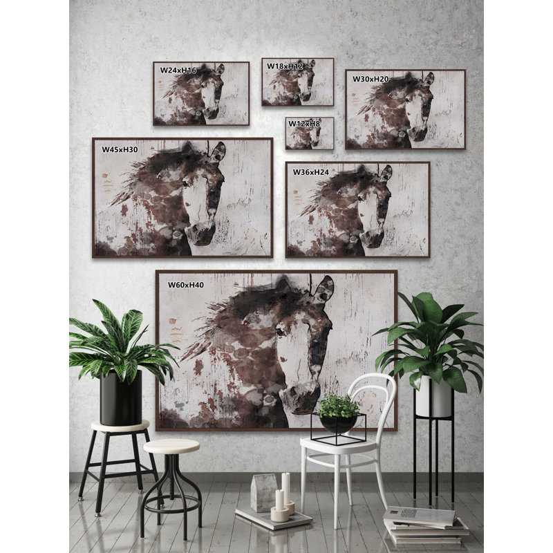 « Gorgeous Horse » d'Irena Orlov - impression sur toile, H 12 po x l 18 po, Reproduction avec cadre flottant, Flotteur