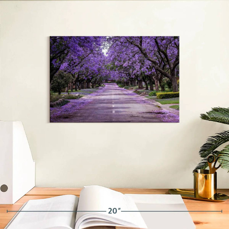 Sirci, rue Jacaranda en fleurs, H 8 po x l 12 po