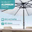 Parasol de plage 8 po Crayford
