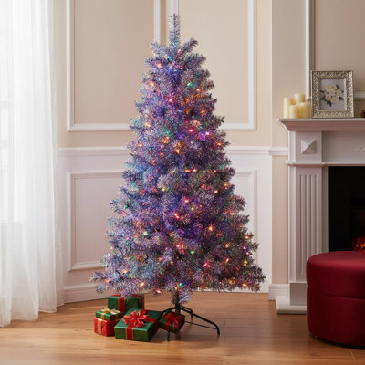 Arbre de Noël illuminé 6 pi avec guirlande de Noël
