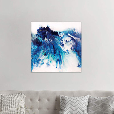 Tangled Blue VII by Jude Remedios - Wrapped Canvas Painting