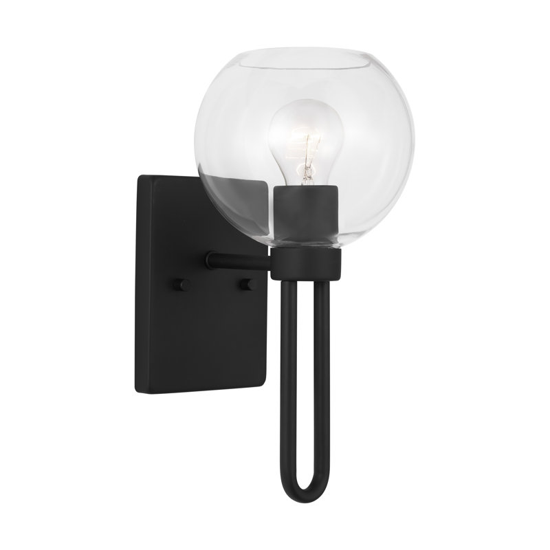 Ameal 1-Light Dimmable Bath Sconce, Midnight Black