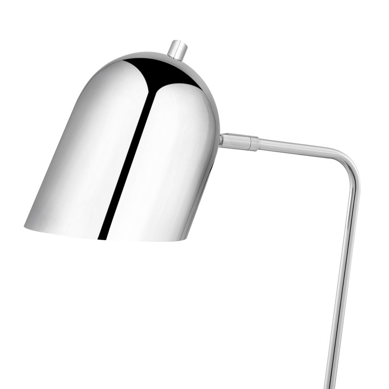 Lampe de bureau en métal Vale, Chrome, Blanc