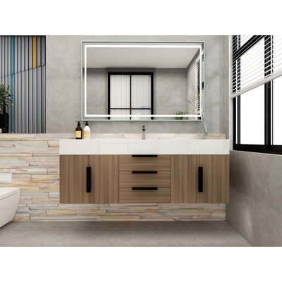 Meuble-lavabo mural simple 60 po Jessica