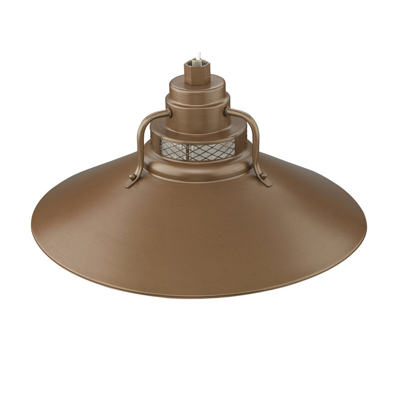 Luminaire suspendu conique à 1 lumière Eliseo, Cuivre, H 10 po x l 18 po x P 18 po