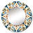 Mediterranean Tiles In Retro Blue III - Abstract Tile Round Mirror Wall Decor-99618277