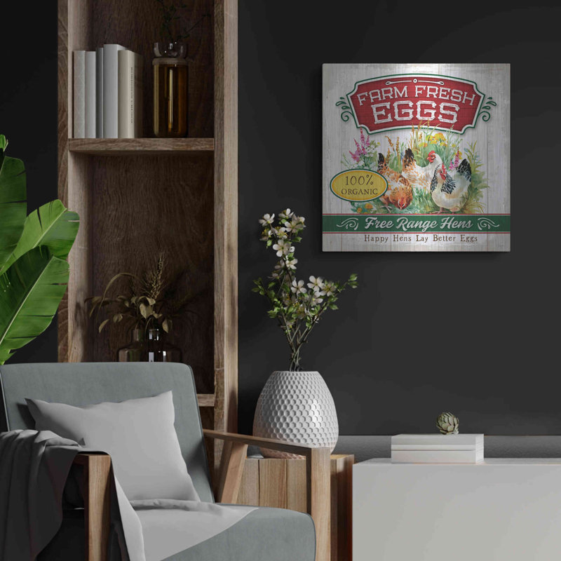 «Fresh Eggs» par Mollie B Art, H 24 po x l 24 po