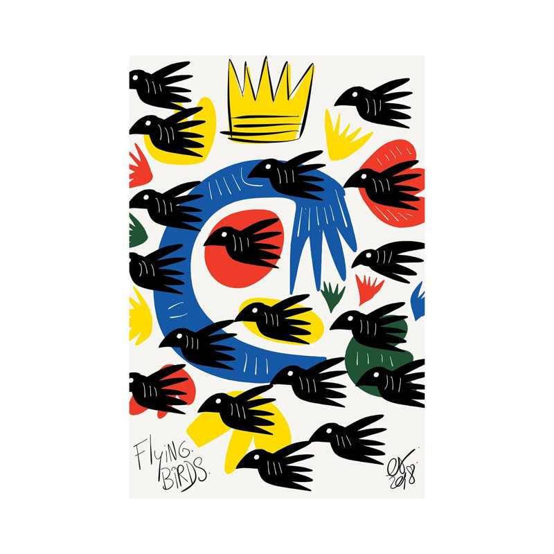 Flying Birds by Emmanuel Signorino - Wrapped Canvas Print, 101.6 cm H x 66.04 cm W x 1.91 cm D
