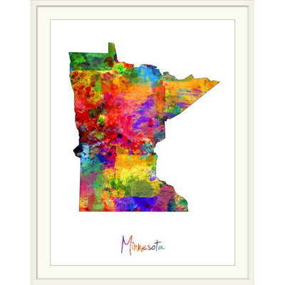 Francy «Minnesota Map» par Abarca, impression