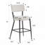 Ensemble de 4 tabourets de bar rembourrés en tissu moderne Teddy-129966769